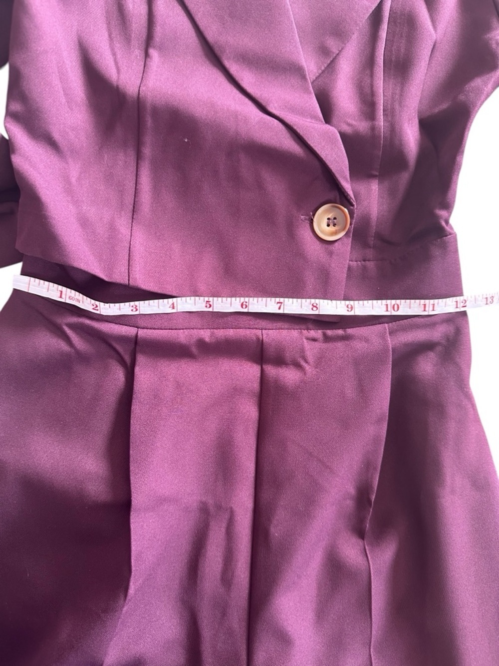 Sophisticated Plum Blazer Jumpsuit - Picture 8 of 8